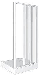 Душевая дверь BAS Сантра ШТ00011 120 матовая/профиль белый купить в интернет-магазине Sanbest