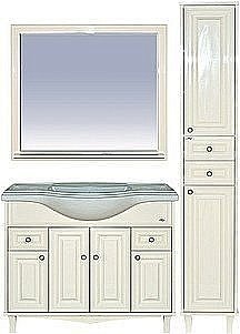 Зеркало Misty Шармель 100x87 светло-бежевая эмаль в ванную от интернет-магазине сантехники Sanbest