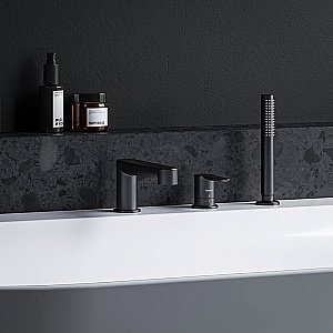 Смеситель для ванны Ravak Puri X070186 черный матовый купить в интернет-магазине сантехники Sanbest