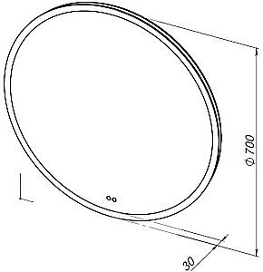 Зеркало Aquanet Арт 336633 70 RGB LED в ванную от интернет-магазине сантехники Sanbest
