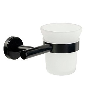 Стакан Migliore Fortis 31755 матовое стекло/черный купить в интернет-магазине сантехники Sanbest