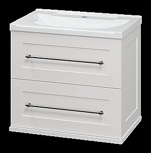 Тумба с раковиной Misty Марта - 60 П-Мрт09060-011Пр белая для ванной в интернет-магазине Sanbest