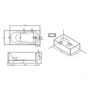 Ванна акриловая AM.PM X-Joy W88A-150-070W-A 150х70 купить в интернет-магазине Sanbest