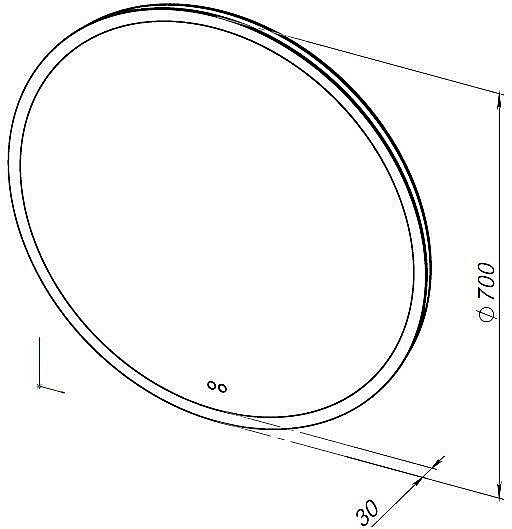 Зеркало Aquanet Арт 336633 70 RGB LED в ванную от интернет-магазине сантехники Sanbest