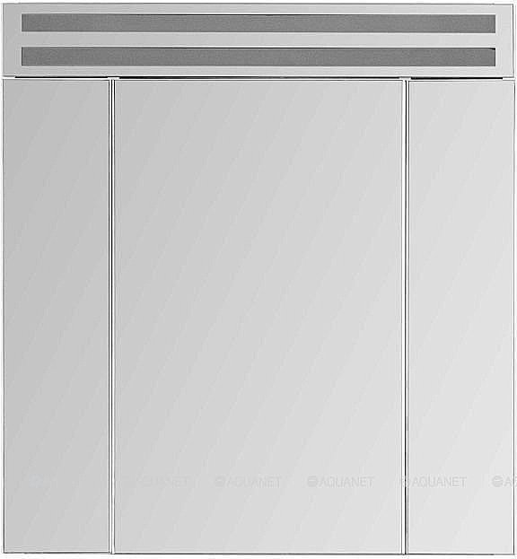 Зеркальный шкаф De Aqua Эколь 184802 80 белый купить в интернет-магазине сантехники Sanbest