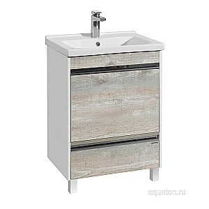 Тумба с раковиной Акватон Капри 60 бетон пайн для ванной в интернет-магазине Sanbest