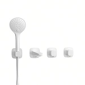 Смеситель для ванны WasserKRAFT Saale SET2865 белый матовый купить в интернет-магазине сантехники Sanbest