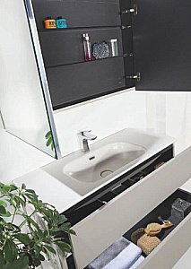 Зеркальный шкаф Armadi Art Vallessi кашемир матовый 100 купить в интернет-магазине сантехники Sanbest