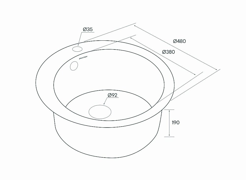 Мойка кухонная Paulmark Gelegen PM404800-DG Серая купить в интернет-магазине сантехники Sanbest