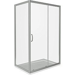 Душевой уголок Good Door Infinity WTW+SP 140х70 стекло прозрачное/профиль хром купить в интернет-магазине Sanbest