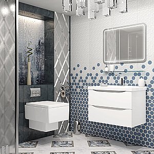 Тумба с раковиной Опадирис ЭЛЕГАНС 00-00006756 70 белая матовая для ванной в интернет-магазине Sanbest