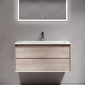 Тумба с раковиной Sancos Marmi 2.0 MR2.0100EG дуб галифакс натуральный для ванной в интернет-магазине Sanbest