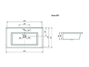 Тумба с раковиной подвесная Grossman ТЕНЗА 85 Веллингтон для ванной в интернет-магазине Sanbest