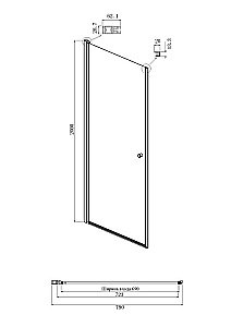 Душевой уголок Ambassador Elysium CX 111011109СX-90СX 80х90 стекло прозрачное/профиль хром купить в интернет-магазине Sanbest