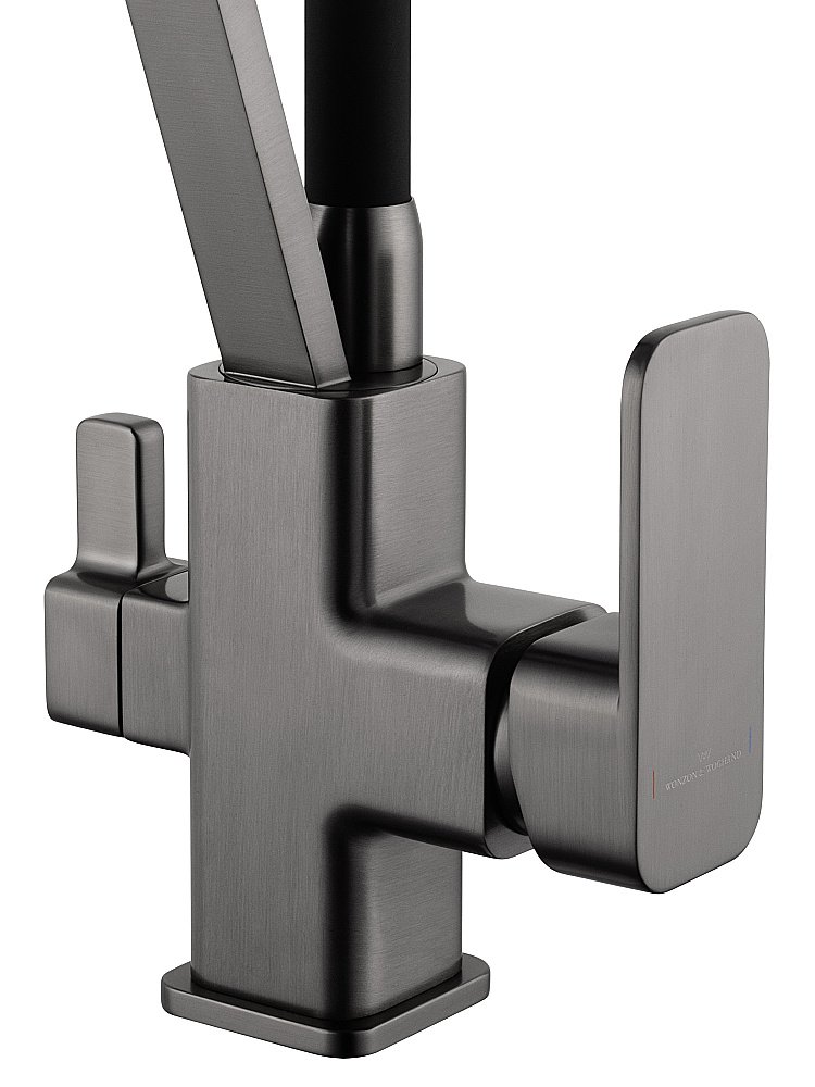 Смеситель для кухни WONZON & WOGHAND WW-88458013-BGM темный графит купить в интернет-магазине сантехники Sanbest