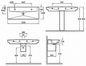 Раковина Jacob Delafon REVE 120 E4824-00 белая купить в интернет-магазине Sanbest