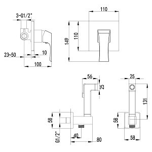 Гигиенический душ Lemark Unit LM4519C купить в интернет-магазине сантехники Sanbest