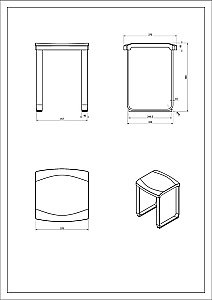 Стул в ванную комнату Black&White SN-0193 купить в интернет-магазине сантехники Sanbest