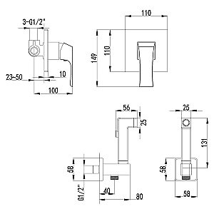 Гигиенический душ Lemark Unit LM4519C купить в интернет-магазине сантехники Sanbest