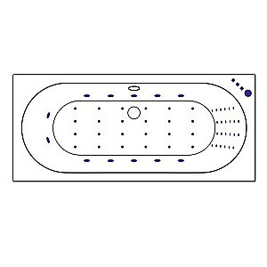 Ванна акриловая EXCELLENT Oceana Slim NANO WAEX.OCE18S.NANO.CR 180x80 белая с гидромассажем купить в интернет-магазине Sanbest