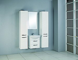 Тумба с раковиной Акватон Ария 50 М белая глянцевая для ванной в интернет-магазине Sanbest