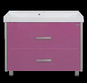 Тумба с раковиной напольная Misty Джулия Qvatro 105 розовая для ванной в интернет-магазине Sanbest