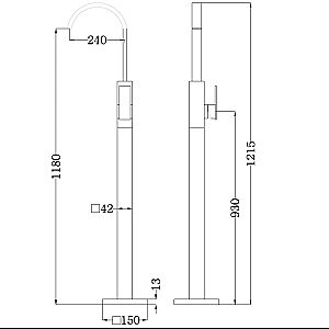 Смеситель для раковины ABBER Wasserfall AF8640SP сатин купить в интернет-магазине сантехники Sanbest