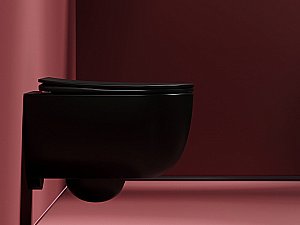 Унитаз подвесной Ceramica Nova Modena CN6063MB безободковый, с крышкой микролифт, черный матовый купить в интернет-магазине Sanbest