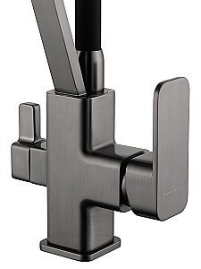 Смеситель для кухни WONZON & WOGHAND WW-88458013-BGM темный графит купить в интернет-магазине сантехники Sanbest