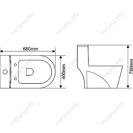 Унитаз моноблок Melana MLN-2010 белый, с крышкой микролифт, безободковый купить в интернет-магазине Sanbest