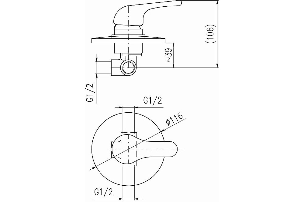 Смеситель для душа Rav-Slezak SAZAVA SA383 хром купить в интернет-магазине сантехники Sanbest