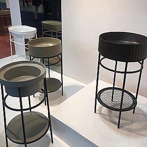 Раковина накладная Artceram Millerighe 44 OSL010 17 00 черная матовая купить в интернет-магазине Sanbest