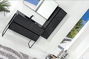 Пенал Armadi Art Vallessi антрацит глянец для ванной в интернет-магазине сантехники Sanbest