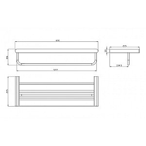 Полка Milacio Ultra MCU.965.MB черная купить в интернет-магазине сантехники Sanbest