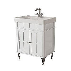 Тумба с раковиной Caprigo Borgo 70 c 2 дверками белая для ванной в интернет-магазине Sanbest