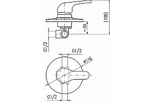 Смеситель для душа Rav-Slezak SAZAVA SA383 хром купить в интернет-магазине сантехники Sanbest