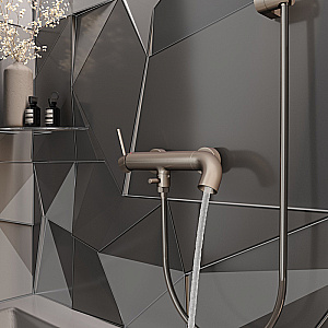 Смеситель для ванны Elghansa RADIANT XQ 2347181-Gun оружейная сталь матовая купить в интернет-магазине сантехники Sanbest