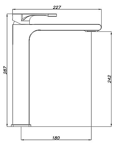 Смеситель для раковины Azario DELANO AZ-158445524 черный матовый купить в интернет-магазине сантехники Sanbest