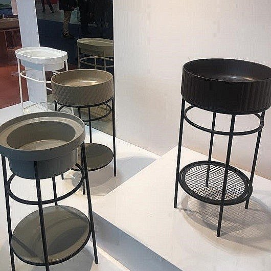 Раковина накладная Artceram Millerighe 44 OSL010 17 00 черная матовая купить в интернет-магазине Sanbest