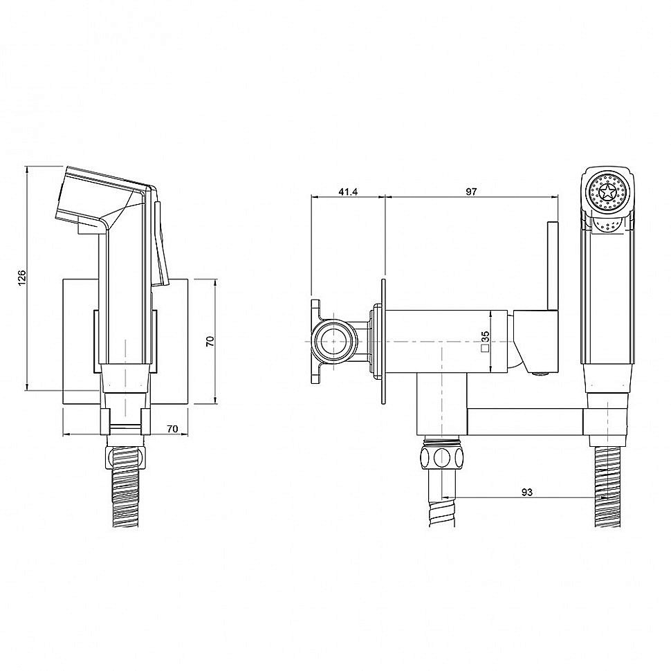 Гигиенический душ PAINI Bella BLCR442 хром купить в интернет-магазине сантехники Sanbest
