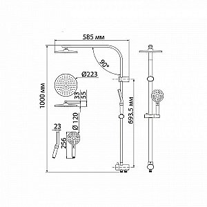Душевая система IDDIS Swipe SWI3F97i76 купить в интернет-магазине сантехники Sanbest