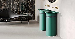 Раковина напольная Salini NINFEA 01 130221MF 54 из искусственного камня S-Stone, матовая, цвет по RAL полностью купить в интернет-магазине Sanbest