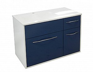 Тумба с раковиной Эстет Barcelona 90 подвесная 2 ящика, 1 дверь/любой цвет тумбы и раковины под заказ для ванной в интернет-магазине Sanbest