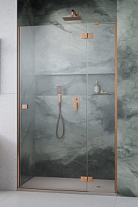 Душевая дверь Radaway Essenza Brushed Copper DWJ 100 стекло прозрачное/профиль брашированная медь купить в интернет-магазине Sanbest