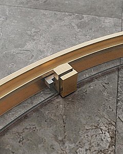 Душевой уголок Cezares Molveno 120x120 R-11-90+30-C-BORO-IV стекло прозрачное/профиль золото брашированное купить в интернет-магазине Sanbest