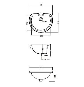 Раковина Kerasan Retro 50 103101bi*0 белая купить в интернет-магазине Sanbest