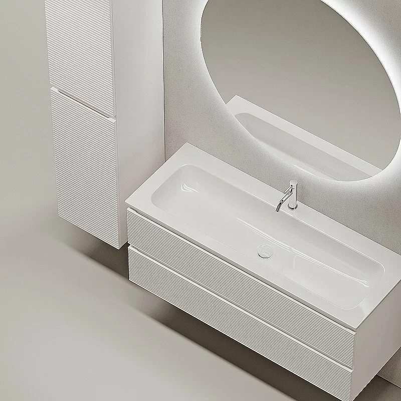 Тумба с раковиной Sancos Folk 120 FL120W Bianco для ванной в интернет-магазине Sanbest
