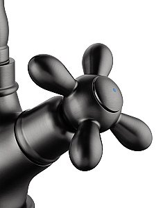 Смеситель для раковины WONZON & WOGHAND RETRO, Темный графит (WW-88139020-BGM) купить в интернет-магазине сантехники Sanbest