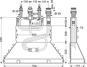 Скрытая часть смесителя Hansgrohe 13444180 купить в интернет-магазине сантехники Sanbest