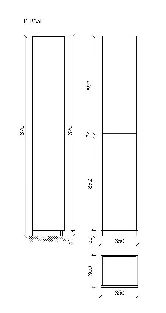Пенал Sancos Libra Floor PLB35FW белый для ванной в интернет-магазине сантехники Sanbest